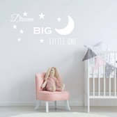 Muursticker Dream Big Little One -  Wit -  160 x 80 cm  -  baby en kinderkamer  alle - Muursticker4Sale
