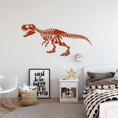 Muursticker Dinosaurus Skelet -  Bruin -  120 x 55 cm  -  alle muurstickers  baby en kinderkamer  dieren - Muursticker4Sale