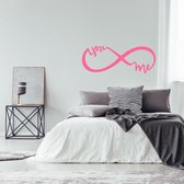 Muursticker Infinity You And Me -  Roze -  160 x 60 cm  -  alle muurstickers  slaapkamer - Muursticker4Sale