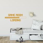Muursticker Game Room Loading - Goud - 120 x 40 cm - baby en kinderkamer - game muurstickers alle muurstickers baby en kinderkamer