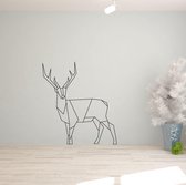 Muursticker Origami Hert -  Lichtbruin -  80 x 89 cm  -  slaapkamer  woonkamer  origami  alle muurstickers  dieren - Muursticker4Sale