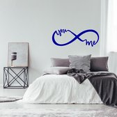 Muursticker Infinity You And Me - Donkerblauw - 80 x 30 cm - slaapkamer