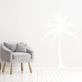 Muursticker Palm Boom -  Wit -  76 x 120 cm  -  baby en kinderkamer  alle  slaapkamer  woonkamer  keuken  bedrijven - Muursticker4Sale