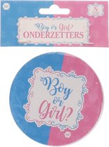 Onderzetters “boy or girl” 8 stuks - jonen of meisje - babyshower