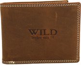 Wild Leather Only !!!  Heren Billfold  BRUIN ( TAN)