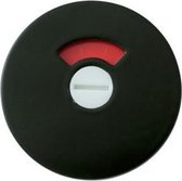 Ivana aluminium WC rozetten - Economy - rond 51 mm - zwart - stift 8 mm