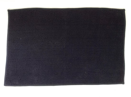Lucy's Living Luxe badmat POL Black– 60 x 90 cm - zwart - badkamer mat - badmatten - badtextiel - wonen – accessoires