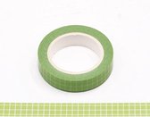 Washi tape - groene ruitjes | 10mm x 10m