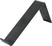 GoudmetHout Industriële Plankdrager L-vorm 20 cm - Per stuk - Staal - Mat Zwart - 4 cm x 20 cm x 15 cm