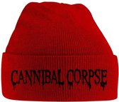 Cannibal Corpse Beanie muts Black Logo Embroidered Rood