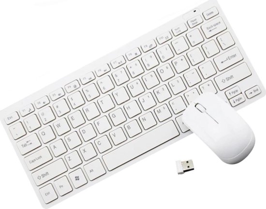 Roest Kustlijn gans Draadloos 2.4G-toetsenbord en muis draadloos mini toetsenbord en muis mini- toetsenbord... | bol.com