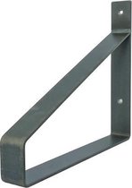 GoudmetHout Industriële Plankdrager XL 30 cm - Per stuk - Staal - Mat Blank - 4 cm x 30 cm x 25 cm