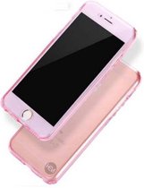 iPhone SE 2020 Full protection siliconen roze transparant voor 100% bescherming