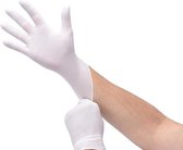 Handschoenen Wegwerp- latex  Gloves powder free disposablos Latex - Wit - Maat L - 100 stuks