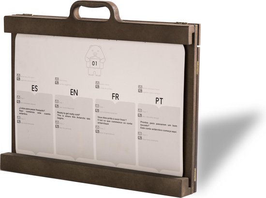 Théâtre Kamishibai En Bois Howa - Pour Cartes A3/A4 - Inclut Rail De Narration & Sac - Éducatif Enfants/écoles - 9