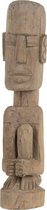 Stoer massief houten decoratie beeld 'Asmat' 80cm hoog Lumbuck | Sfeer Paaseiland beeld