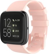 Shop4 - Fitbit Versa Lite Bandje - Small Siliconen Roze