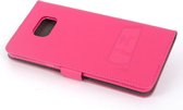 Roze hoesje Galaxy S6 Edge Plus - Book Case - Pasjeshouder - Magneetsluiting (G928T)