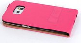 Roze hoesje voor Galaxy S6 Edge Book Case - Pasjeshouder - Magneetsluiting (G925)