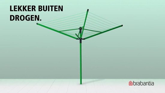 Brabantia Topspinner Droogmolen met Betonanker - 50 m - Metallic Grey |  bol.com