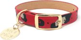 Lederen Halsband Nice Digs Animal Red (L)