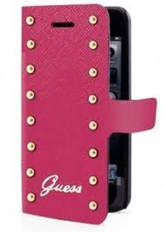 Guess - Studded Folio Case - Samsung Galaxy S4 - roze