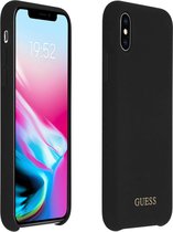 Zwart hoesje van Guess - Backcover - Silicone - iPhone X-Xs - Smart