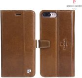 iPhone 8 Plus/7 Plus hoesje - Pierre Cardin - Cognac - Leer