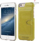 Groen hoesje van Pierre Cardin - Backcover - Stijlvol - Leer - iPhone 6-6S - Luxe cover