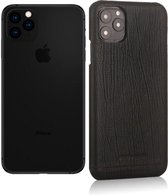 Pierre Cardin Leer Smartphonehoesje voor Apple iPhone 11 Pro Max - Beschermende Back Cover met Zwarte Kleur