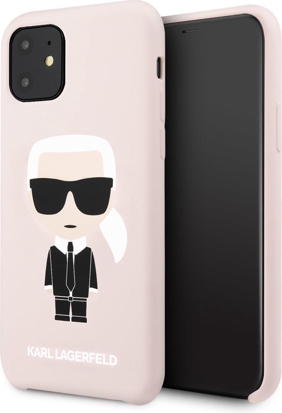 Roze hoesje van Karl Lagerfeld - Backcover - iPhone 11 - KLHCN61SLFKPI -  Silicone | bol.com