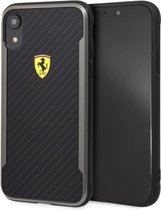 iPhone XR Backcase hoesje - Ferrari - Effen Zwart - Kunststof