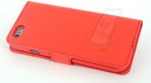 Hoesje Rood iPhone 6-6S Book Case - Pasjeshouder - Magneetsluiting