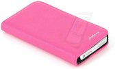 Roze hoesje iPhone 5-5s-SE -Book Case- Pasjeshouder - Magneetsluiting