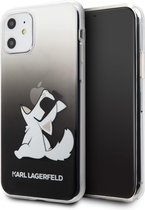 Zwart hoesje van Karl Lagerfeld - Backcover - iPhone 11 - KLHCN61CFNRCBK - Choupette