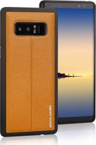 Geel hoesje van Pierre Cardin - Backcover - Stijlvol - Leer - Galaxy Note8 - Luxe cover