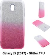 Kleurovergang Roze Glitter TPU Achterkant voor Samsung Galaxy J5 (2017) (J530F)