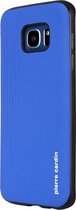 Blauw hoesje Pierre Cardin - Backcover - Stijlvol - Leer - Galaxy S7 - Luxe cover