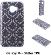 Uniek motief Glitter flower TPU Achterkant voor Samsung Galaxy J4 (J400F)- 8719273283028