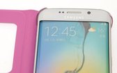 Roze hoesje voor de Galaxy S6 -Book Case- Pasjeshouder - Magneetsluiting (G920F)