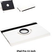 Apple iPad Pro 11 (2018) Wit 360 graden draaibare hoes - Book Case Tablethoes