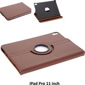 Apple iPad Pro 11 (2018) Bruin 360 graden draaibare hoes - Book Case Tablethoes