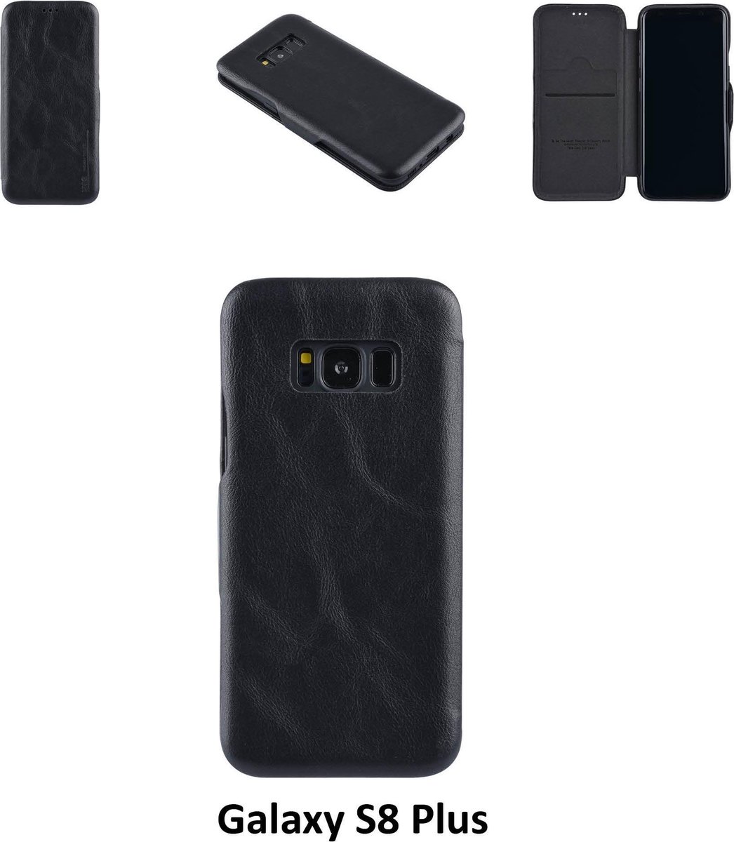 UNIQ Accessory Zwart hoesje Galaxy S8 Plus - Luxe Book Case (G955F)