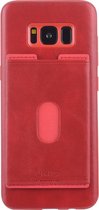 UNIQ Accessory Galaxy S8 Plus Kunstleer Backcover hoesje met portemonnee - Rood (G955F)