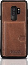 Bruin hoesje van Pierre Cardin - Backcover - Stijlvol - Leer - Galaxy S9 Plus - Luxe cover