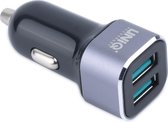 UNIQ Accessory Autolader Dual USB Type-C - Zwart