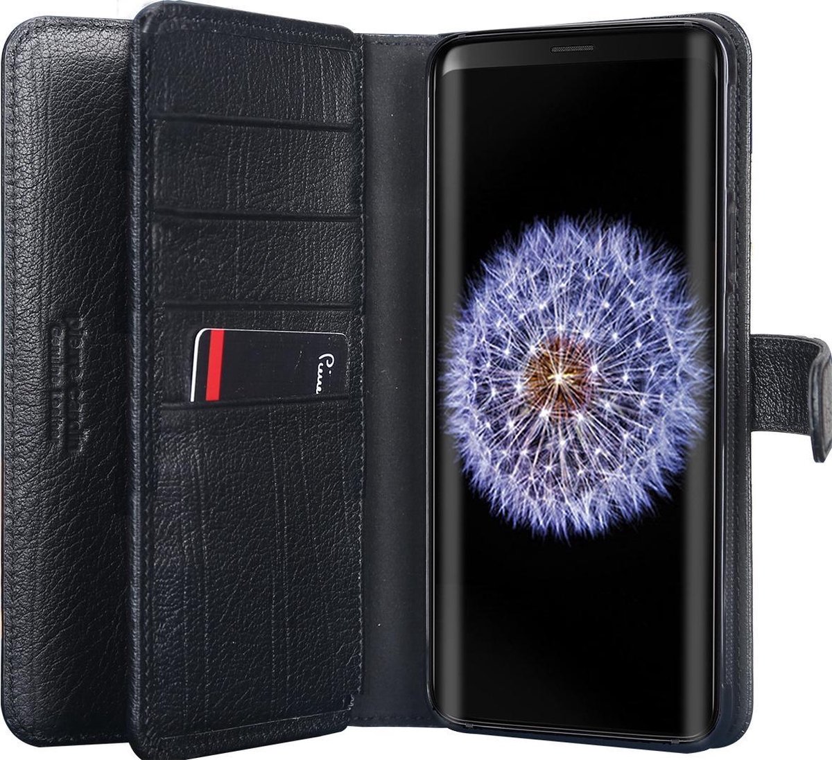 Pierre Cardin Zwart hoesje Galaxy S9 Plus - Book Case - Stijlvol - Leer - Luxe cover