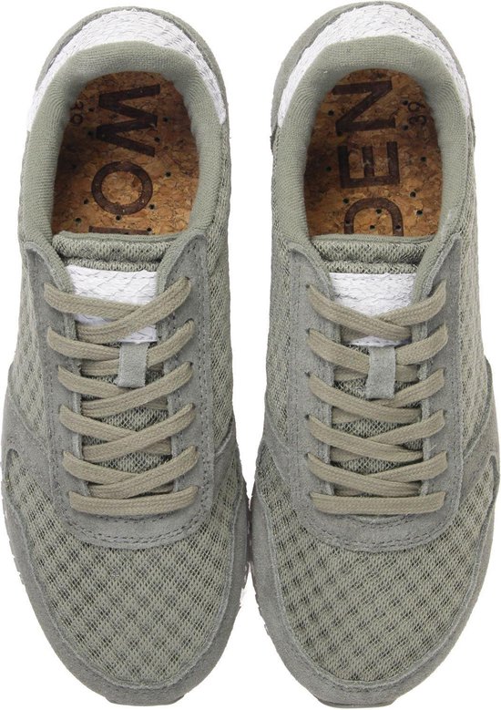 Woden Vrouwen Suède Lage sneakers / Damesschoenen Ydun Sue Mesh II - Groen  - Maat 39 | Bestel nu!