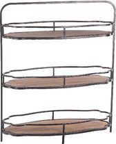 PTMD Rack grey wood metal etagere