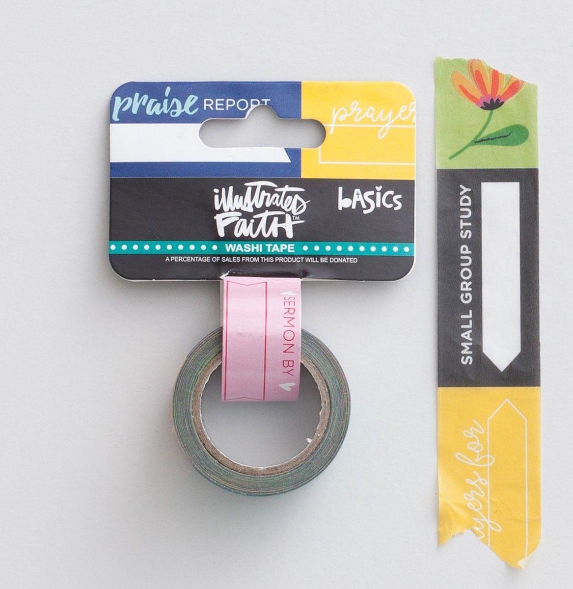 Books of the Bible - Washi tape 25 mm Illustrated Faith - Basics collection